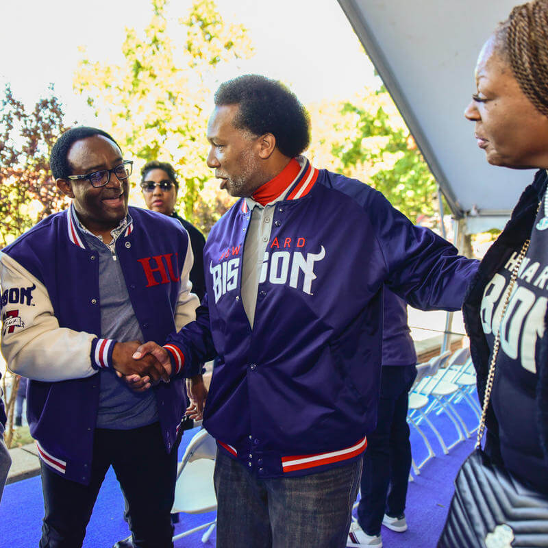 HU Alums with pres vinson